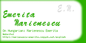 emerita marienescu business card